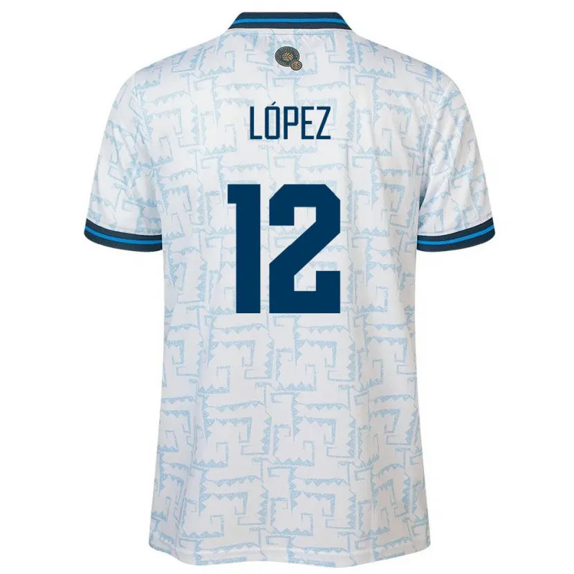Danxen Kinderen El Salvador Abigaíl López #12 Wit Uitshirt Uittenue 24-26 T-Shirt