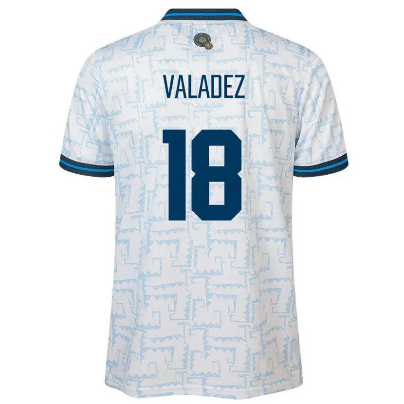 Danxen Kinderen El Salvador Samantha Valadez #18 Wit Uitshirt Uittenue 24-26 T-Shirt