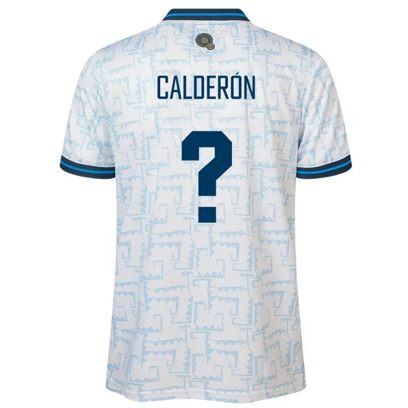 Danxen Kinderen El Salvador Paola Calderón #0 Wit Uitshirt Uittenue 24-26 T-Shirt