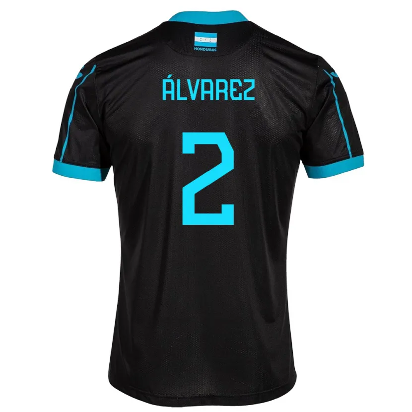 Danxen Kinderen Honduras Kevin Álvarez #2 Zwart Uitshirt Uittenue 24-26 T-Shirt