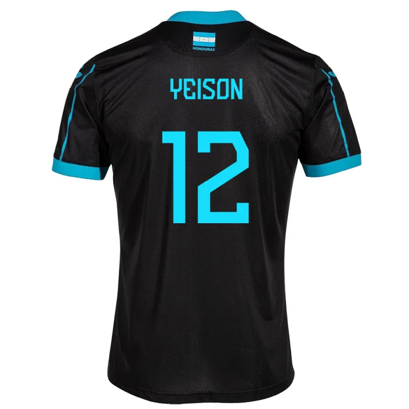 Danxen Kinderen Honduras Yeison Mejía #12 Zwart Uitshirt Uittenue 24-26 T-Shirt