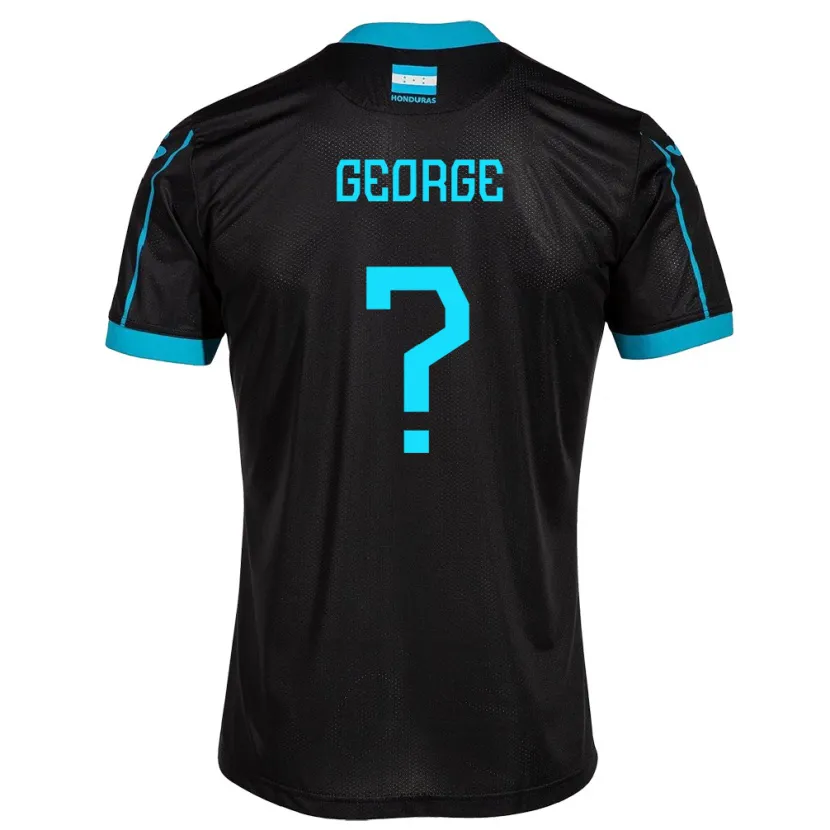 Danxen Kinderen Honduras George Rodríguez #0 Zwart Uitshirt Uittenue 24-26 T-Shirt