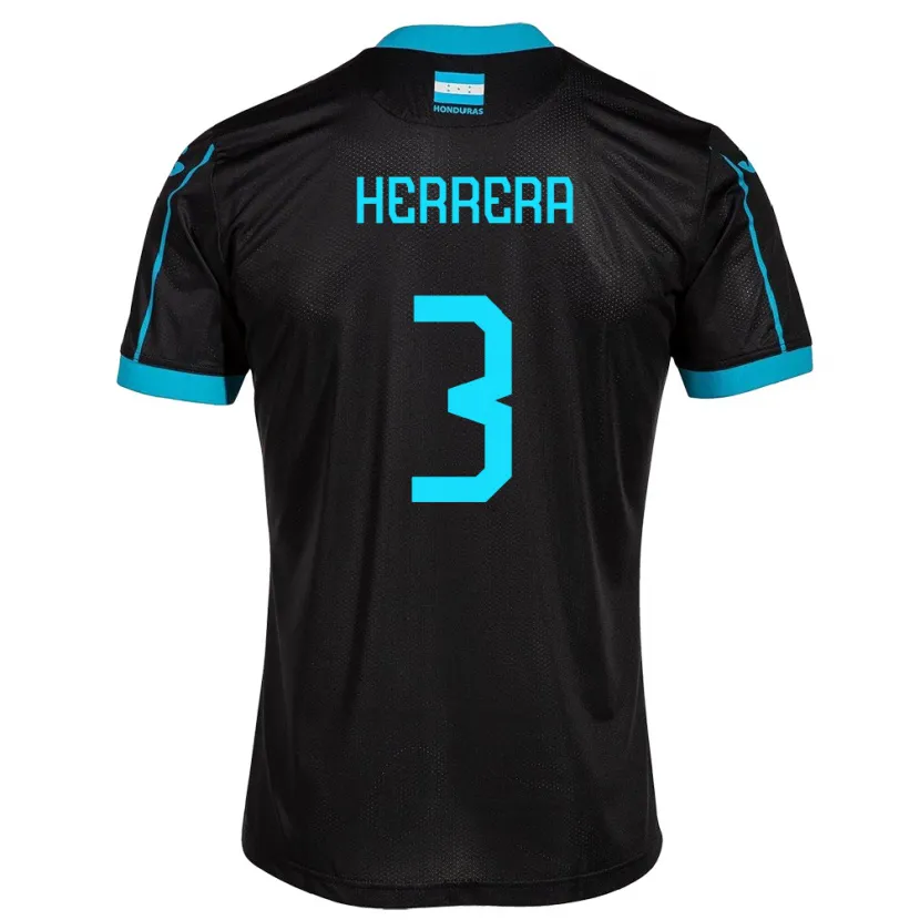 Danxen Kinderen Honduras David Herrera #3 Zwart Uitshirt Uittenue 24-26 T-Shirt