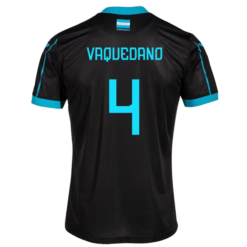 Danxen Kinderen Honduras Brayan Vaquedano #4 Zwart Uitshirt Uittenue 24-26 T-Shirt