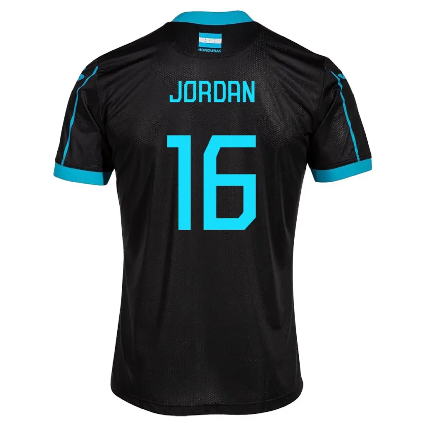 Danxen Kinderen Honduras Jordan García #16 Zwart Uitshirt Uittenue 24-26 T-Shirt