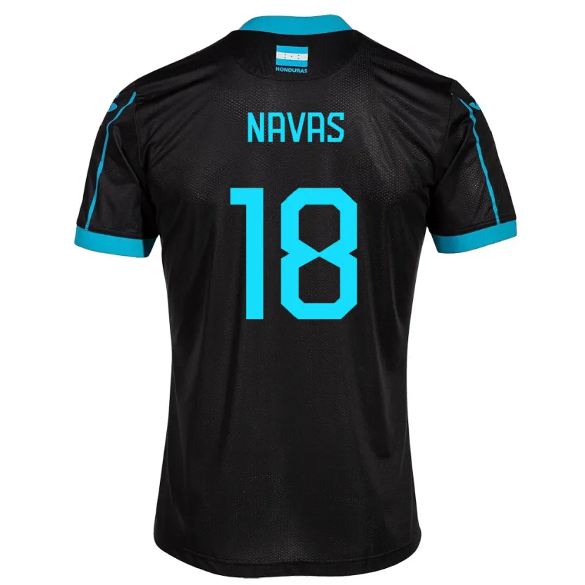 Danxen Kinderen Honduras Johan Navas #18 Zwart Uitshirt Uittenue 24-26 T-Shirt