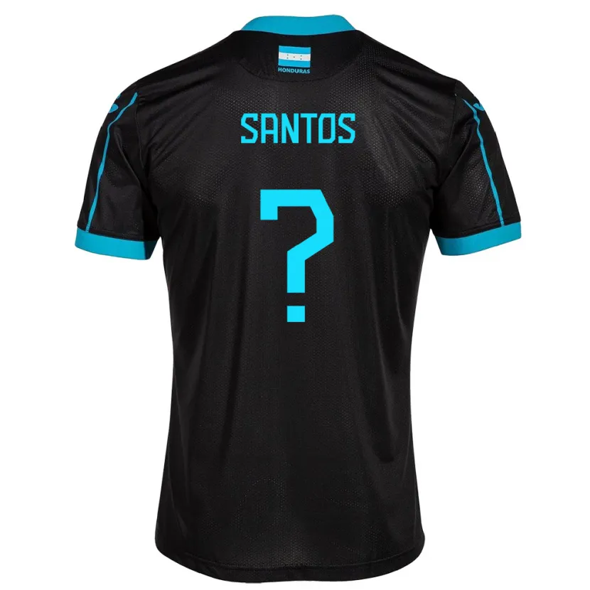 Danxen Kinderen Honduras Denessis Santos #0 Zwart Uitshirt Uittenue 24-26 T-Shirt