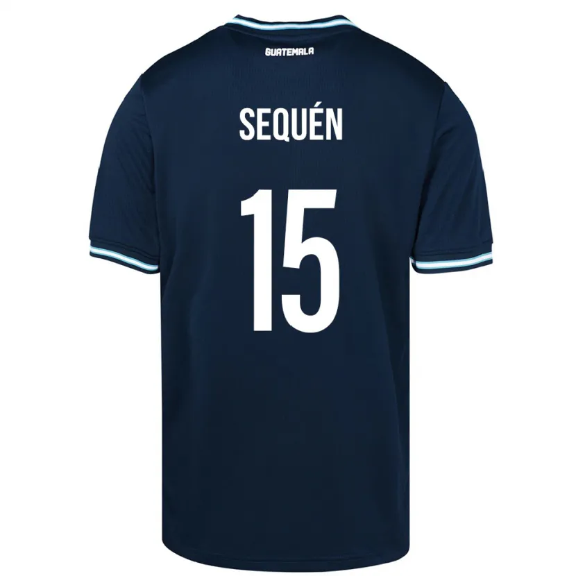 Danxen Kinderen Guatemala Marlon Sequén #15 Blauw Uitshirt Uittenue 24-26 T-Shirt