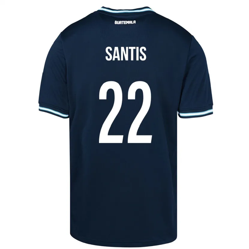 Danxen Kinderen Guatemala Diego Santis #22 Blauw Uitshirt Uittenue 24-26 T-Shirt