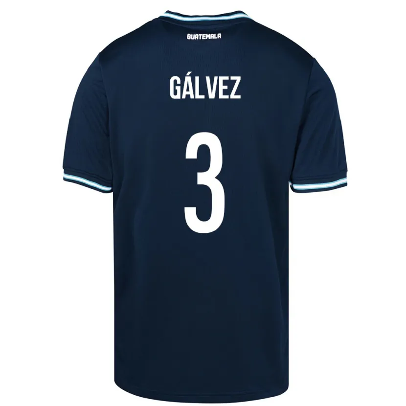 Danxen Kinderen Guatemala Fredy Gálvez #3 Blauw Uitshirt Uittenue 24-26 T-Shirt