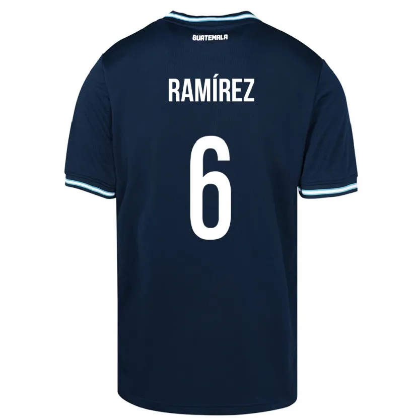 Danxen Kinderen Guatemala Kevin Ramírez #6 Blauw Uitshirt Uittenue 24-26 T-Shirt