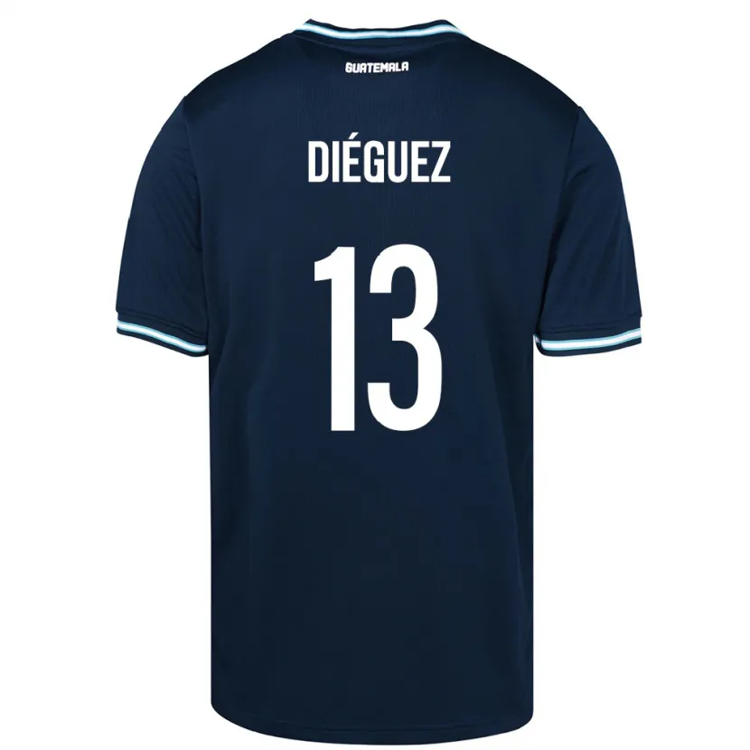 Danxen Kinderen Guatemala Jonathan Diéguez #13 Blauw Uitshirt Uittenue 24-26 T-Shirt