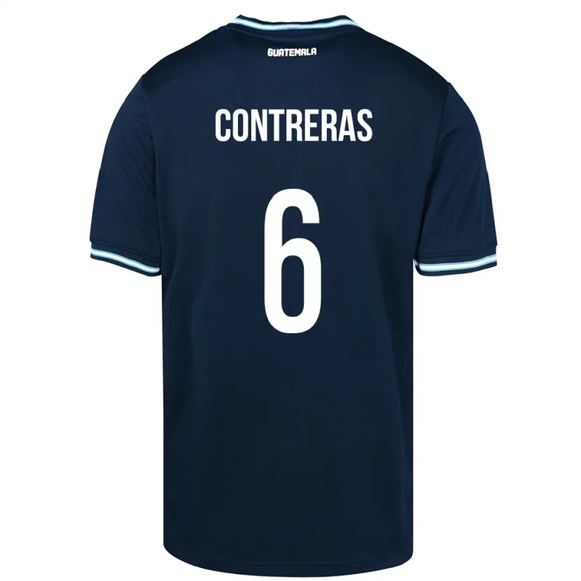 Danxen Kinderen Guatemala María Contreras #6 Blauw Uitshirt Uittenue 24-26 T-Shirt