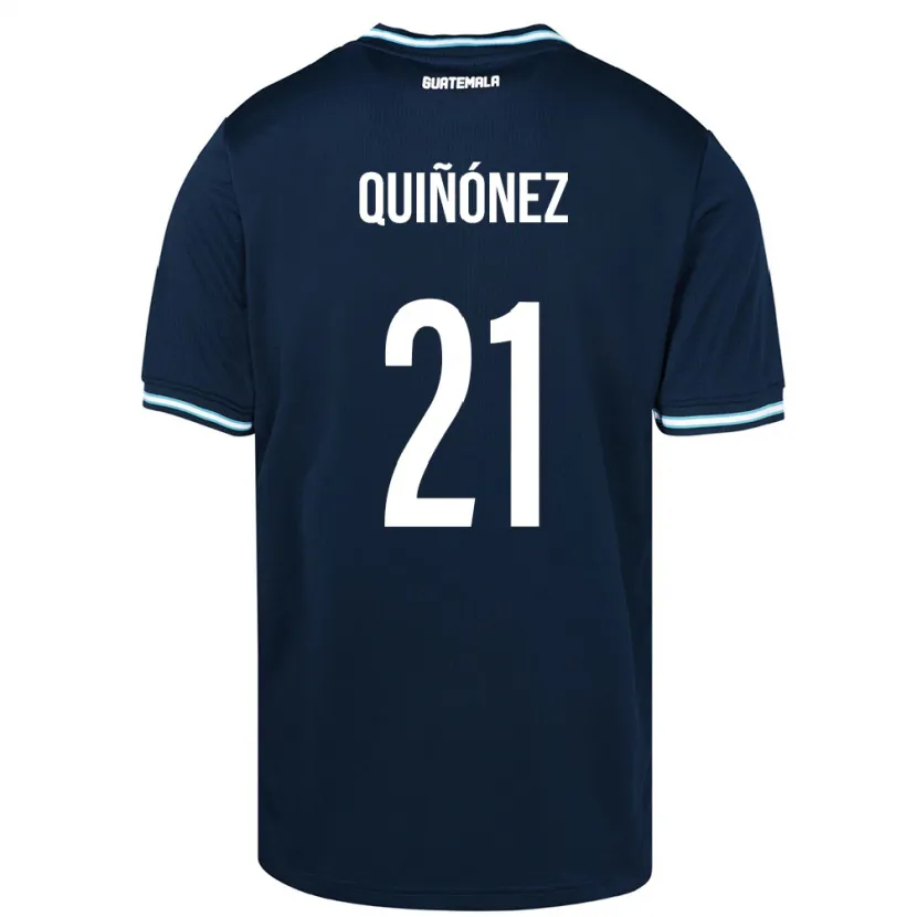 Danxen Kinderen Guatemala Andrea Quiñónez #21 Blauw Uitshirt Uittenue 24-26 T-Shirt