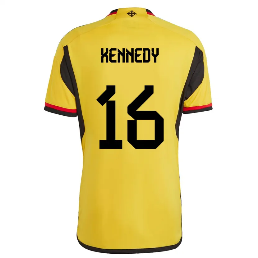 Danxen Kinderen Noord-Ierland Matty Kennedy #16 Wit Uitshirt Uittenue 24-26 T-Shirt