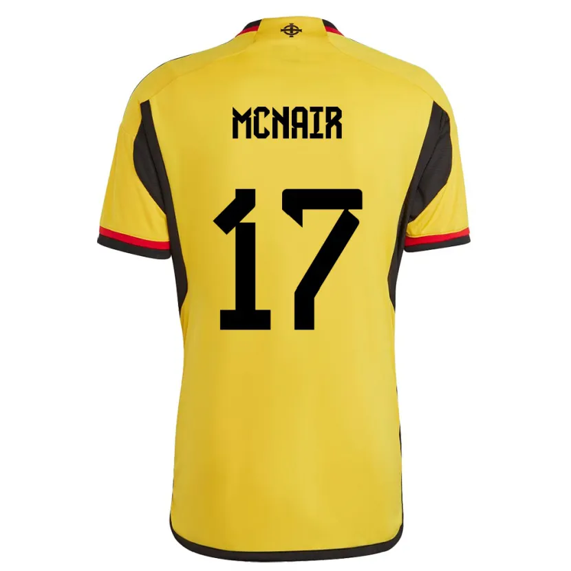 Danxen Kinderen Noord-Ierland Paddy Mcnair #17 Wit Uitshirt Uittenue 24-26 T-Shirt