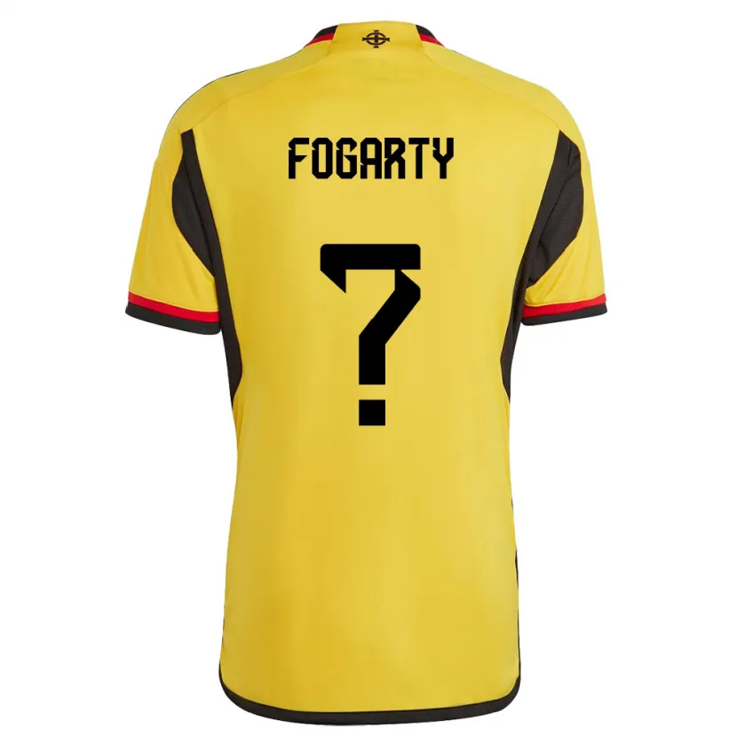 Danxen Kinderen Noord-Ierland Tom Fogarty #0 Wit Uitshirt Uittenue 24-26 T-Shirt
