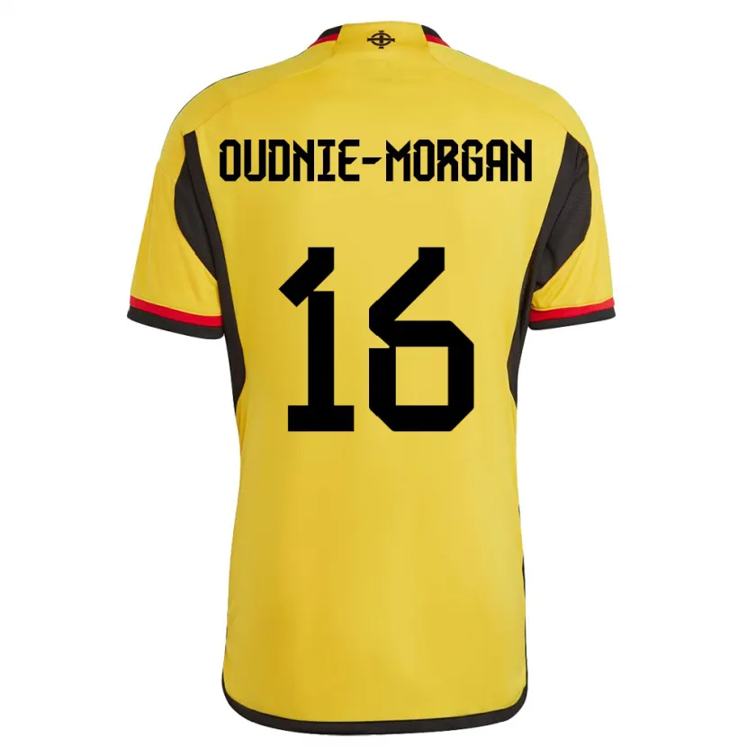 Danxen Kinderen Noord-Ierland Rio Oudnie-Morgan #16 Wit Uitshirt Uittenue 24-26 T-Shirt
