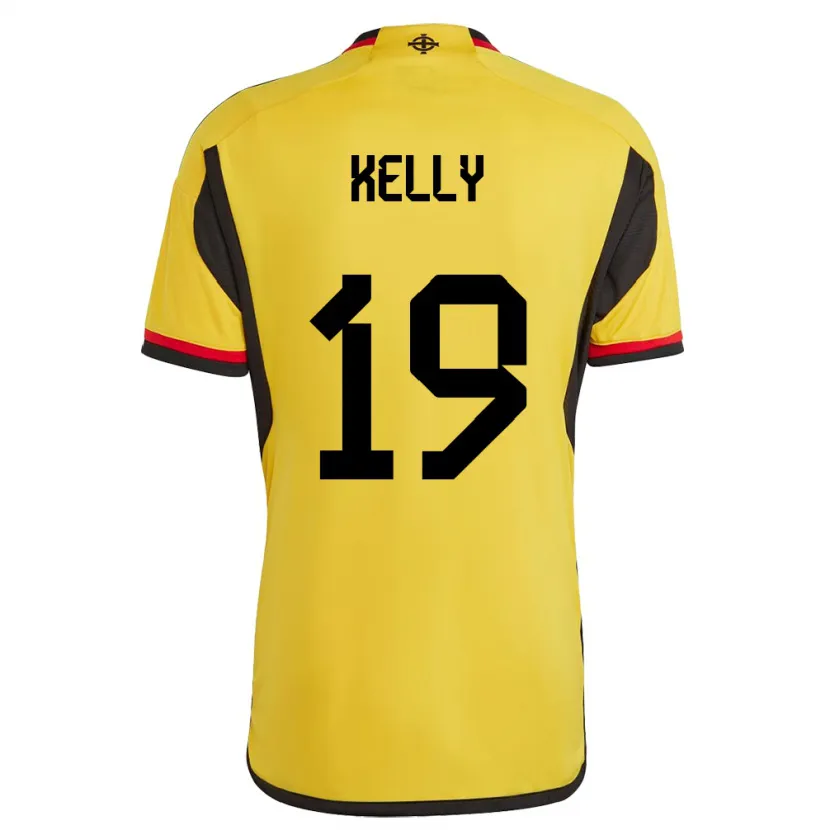 Danxen Kinderen Noord-Ierland Oscar Kelly #19 Wit Uitshirt Uittenue 24-26 T-Shirt