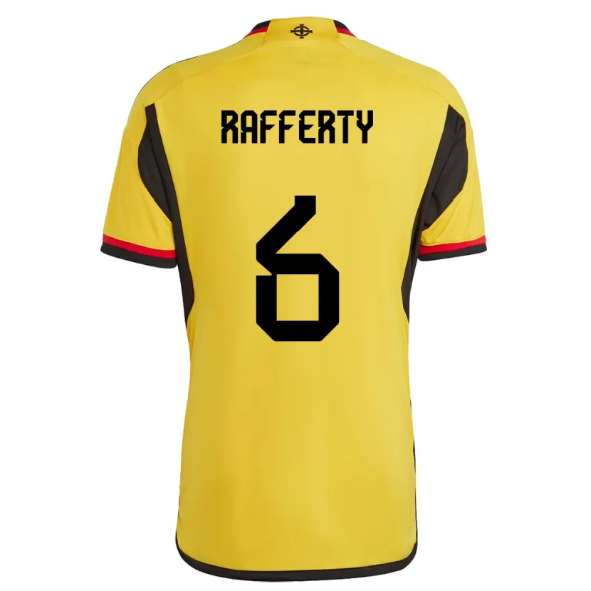 Danxen Kinderen Noord-Ierland Laura Rafferty #6 Wit Uitshirt Uittenue 24-26 T-Shirt