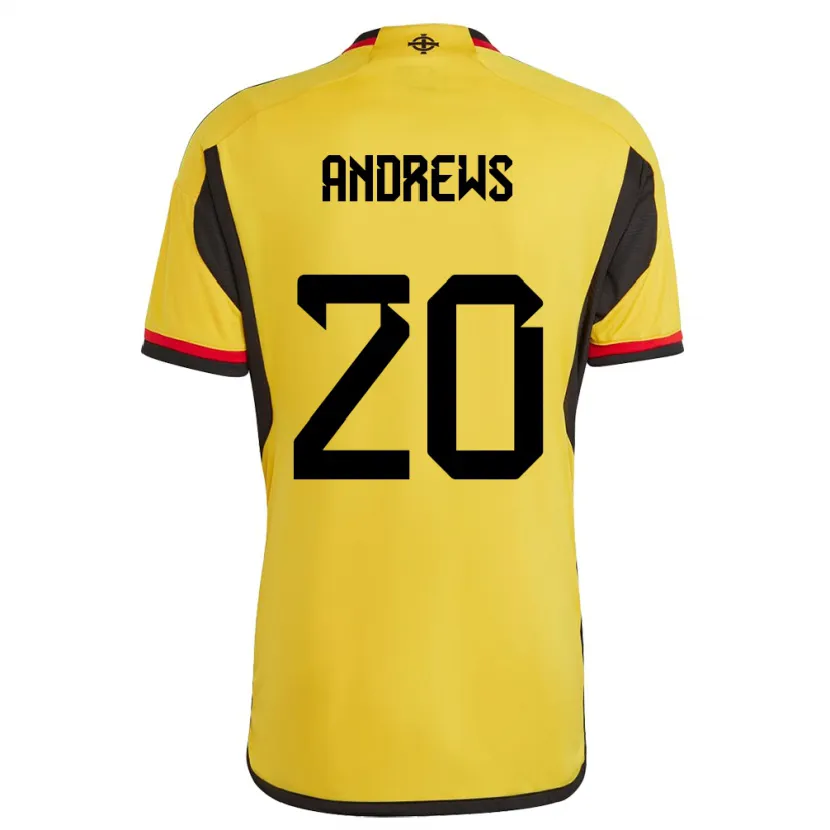Danxen Kinderen Noord-Ierland Joely Andrews #20 Wit Uitshirt Uittenue 24-26 T-Shirt