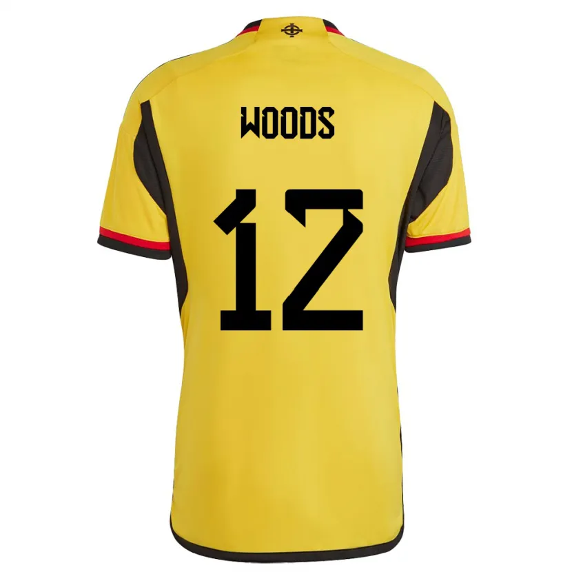Danxen Kinderen Noord-Ierland Lilie Woods #12 Wit Uitshirt Uittenue 24-26 T-Shirt