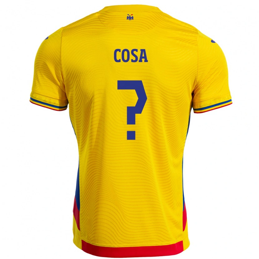 Danxen Heren Roemenië Tudor Cosa #0 Geel Thuisshirt Thuistenue 24-26 T-Shirt