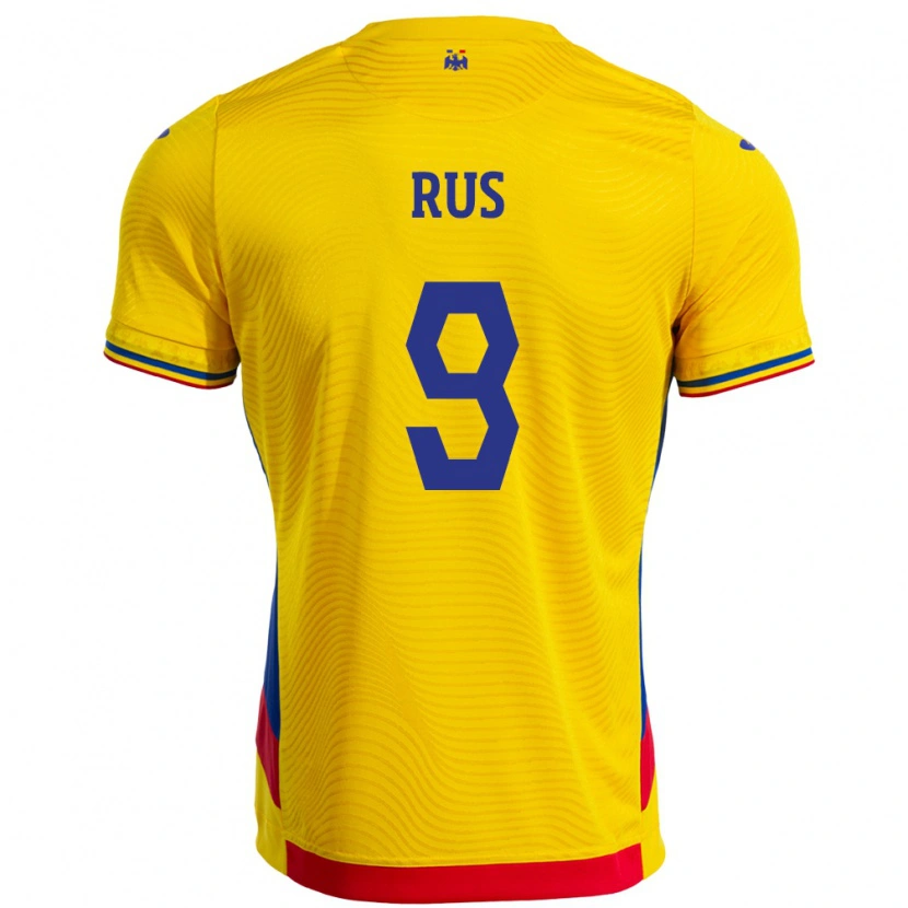 Danxen Heren Roemenië Laura Rus #9 Geel Thuisshirt Thuistenue 24-26 T-Shirt