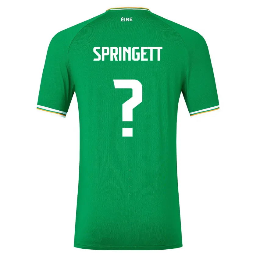 Danxen Heren Ierland Tony Springett #0 Groente Thuisshirt Thuistenue 24-26 T-Shirt