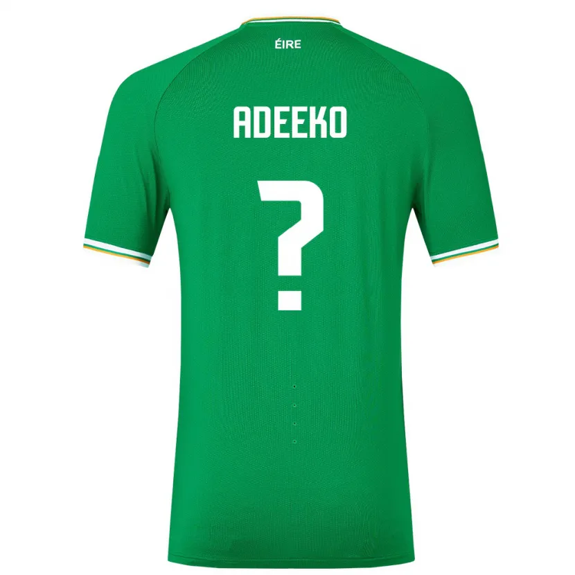 Danxen Heren Ierland Baba Adeeko #0 Groente Thuisshirt Thuistenue 24-26 T-Shirt