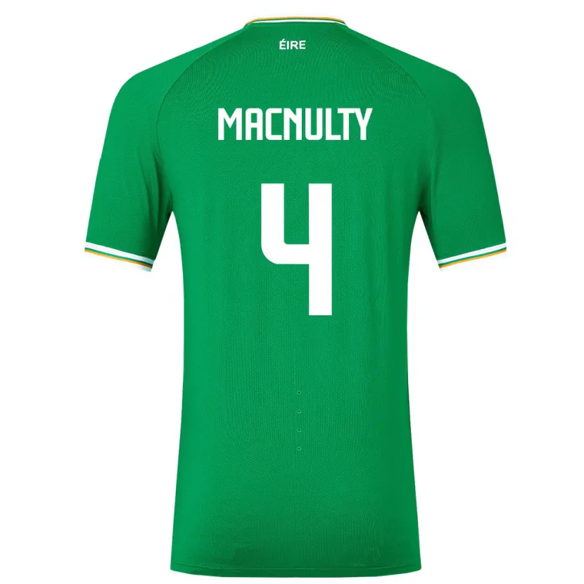 Danxen Heren Ierland Anselmo García Macnulty #4 Groente Thuisshirt Thuistenue 24-26 T-Shirt