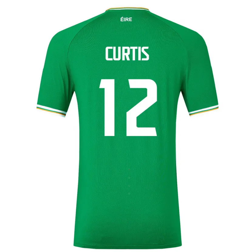 Danxen Heren Ierland Sam Curtis #12 Groente Thuisshirt Thuistenue 24-26 T-Shirt