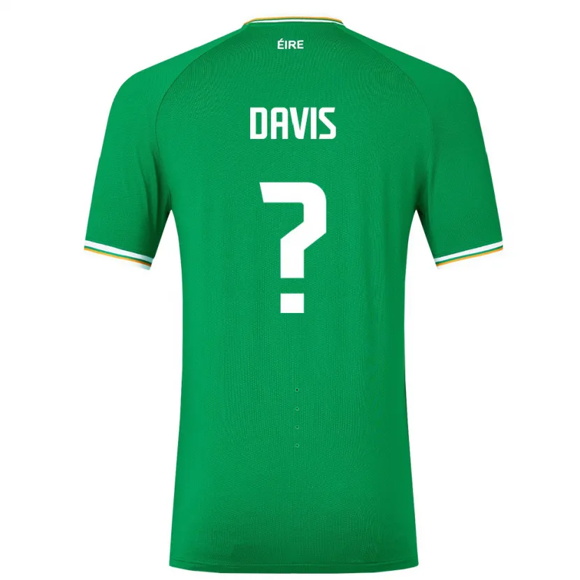 Danxen Heren Ierland Warren Davis #0 Groente Thuisshirt Thuistenue 24-26 T-Shirt
