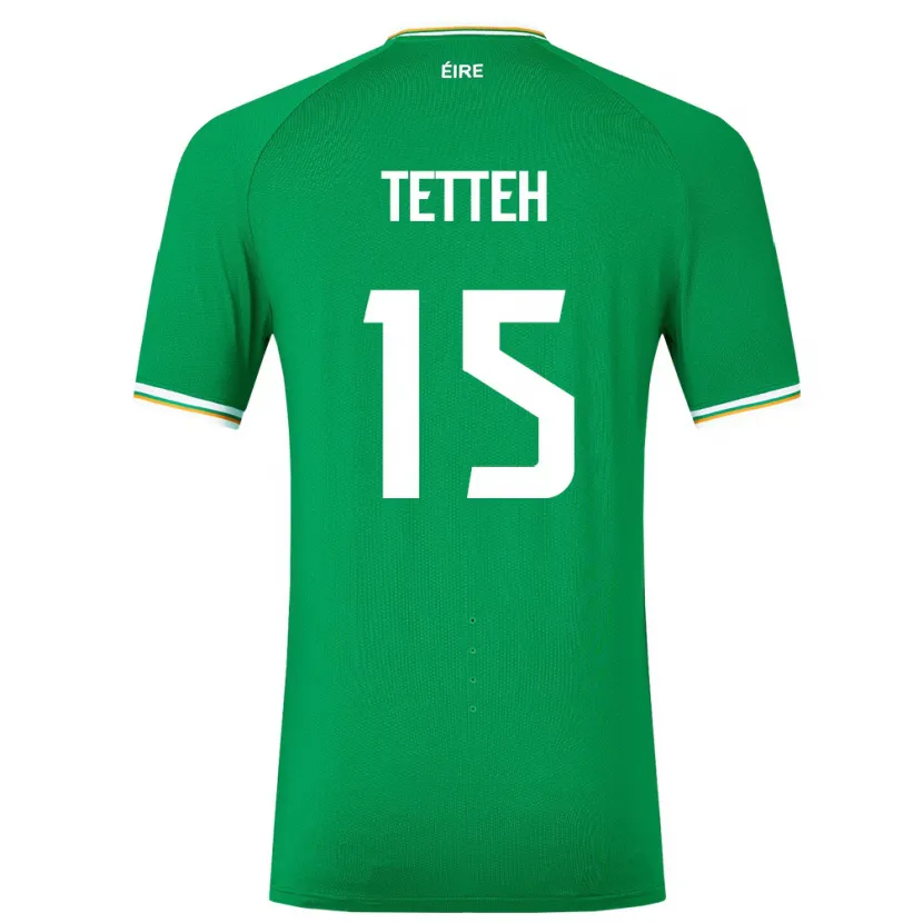 Danxen Heren Ierland Gideon Tetteh #15 Groente Thuisshirt Thuistenue 24-26 T-Shirt