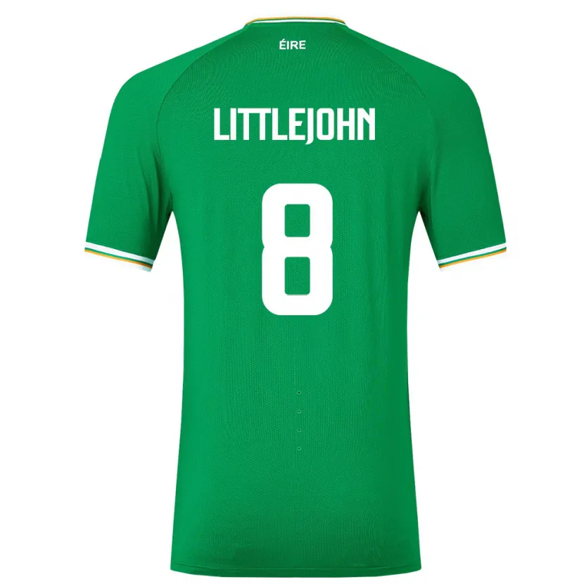 Danxen Heren Ierland Ruesha Littlejohn #8 Groente Thuisshirt Thuistenue 24-26 T-Shirt