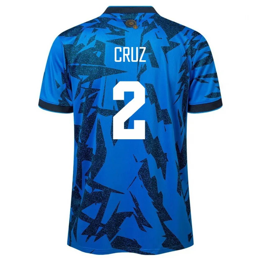 Danxen Heren El Salvador Melvin Cruz #2 Blauw Thuisshirt Thuistenue 24-26 T-Shirt