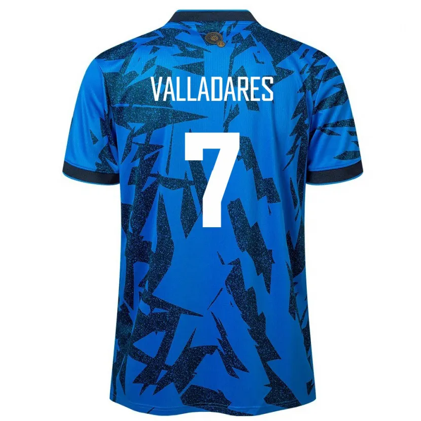 Danxen Heren El Salvador Jefferson Valladares #7 Blauw Thuisshirt Thuistenue 24-26 T-Shirt