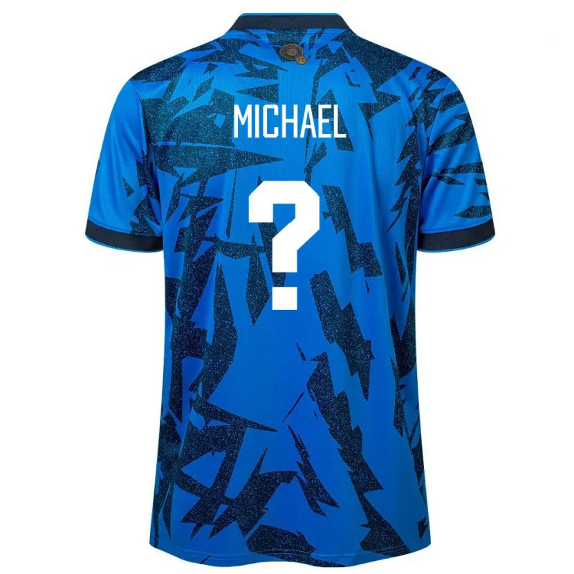 Danxen Heren El Salvador Michael Rodríguez #0 Blauw Thuisshirt Thuistenue 24-26 T-Shirt