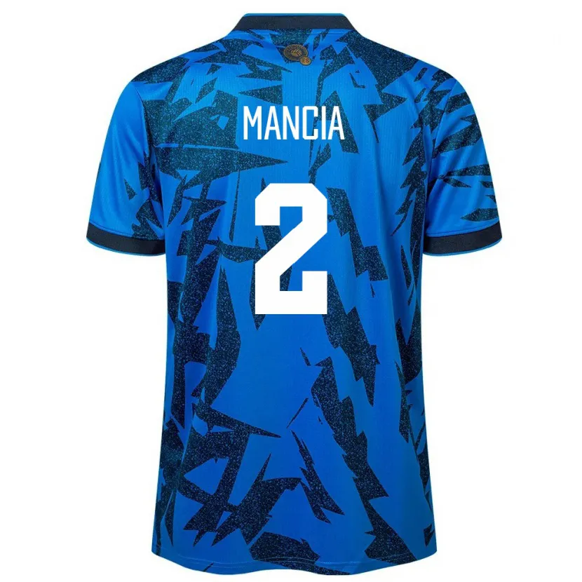 Danxen Heren El Salvador Steven Mancia #2 Blauw Thuisshirt Thuistenue 24-26 T-Shirt