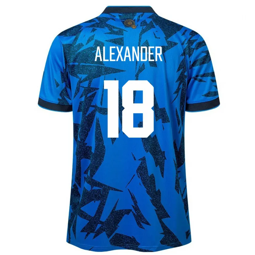 Danxen Heren El Salvador Alexander Aguilar #18 Blauw Thuisshirt Thuistenue 24-26 T-Shirt