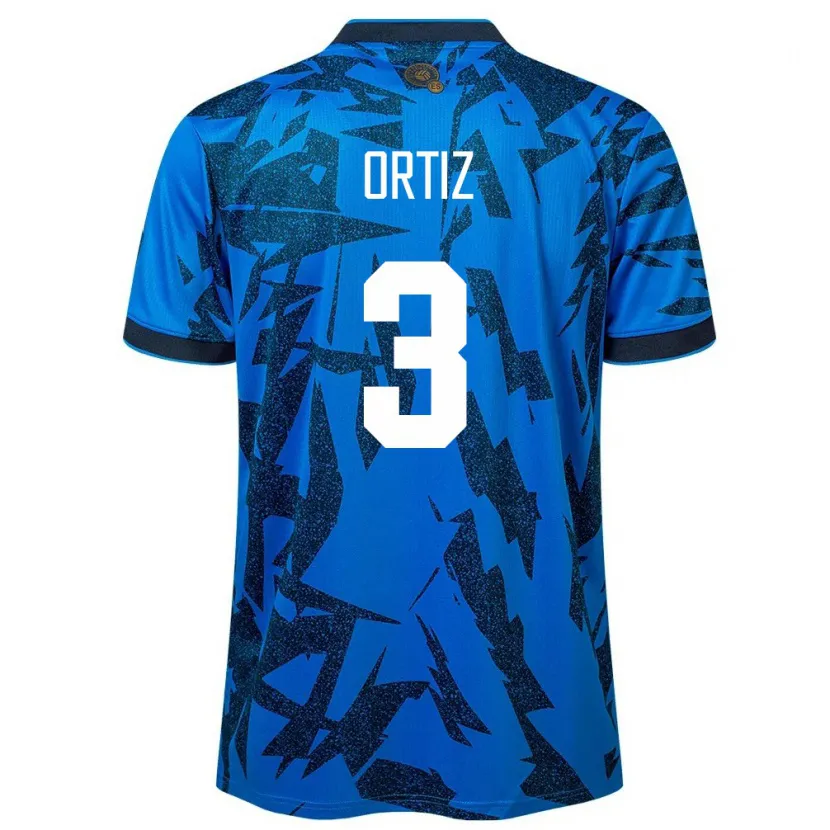 Danxen Heren El Salvador Priscila Ortiz #3 Blauw Thuisshirt Thuistenue 24-26 T-Shirt