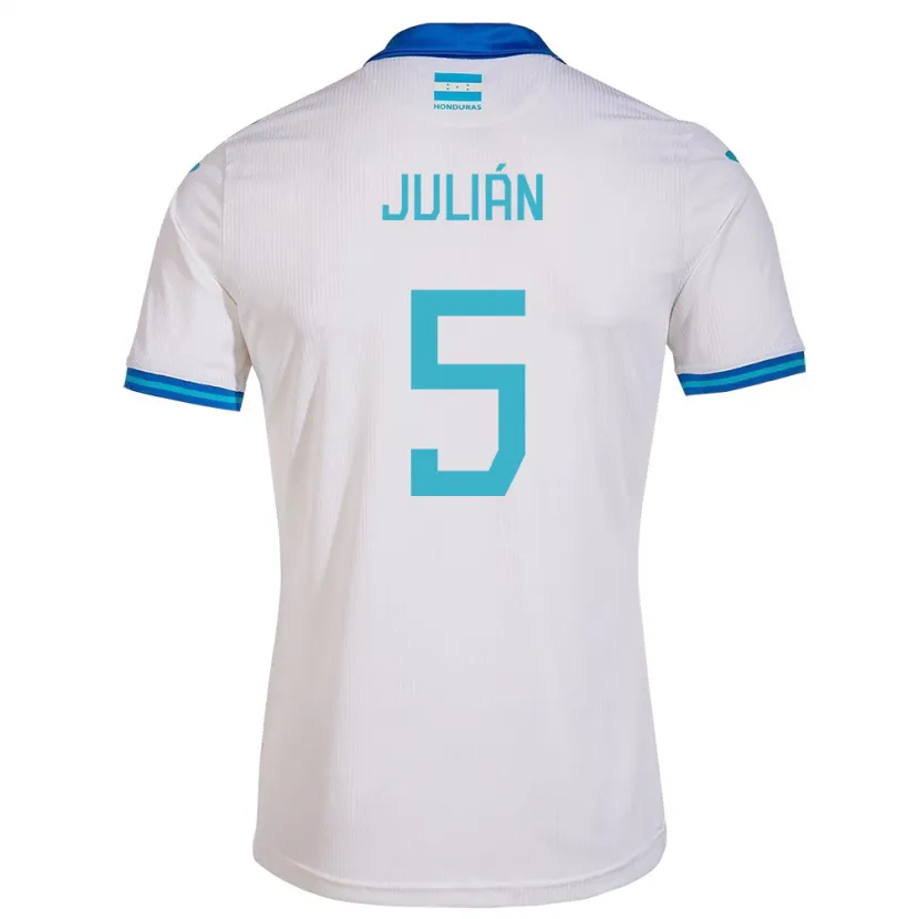 Danxen Heren Honduras Julián Martínez #5 Wit Thuisshirt Thuistenue 24-26 T-Shirt