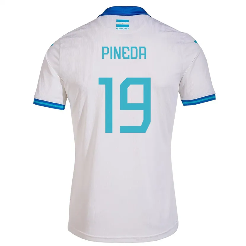 Danxen Heren Honduras Carlos Pineda #19 Wit Thuisshirt Thuistenue 24-26 T-Shirt