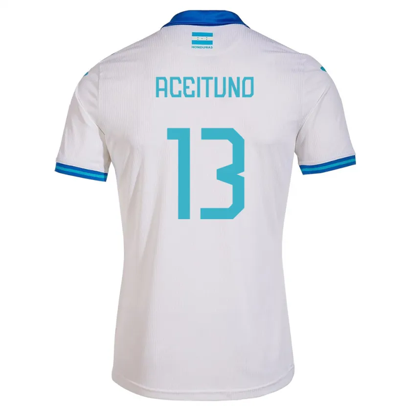 Danxen Heren Honduras Marco Aceituno #13 Wit Thuisshirt Thuistenue 24-26 T-Shirt