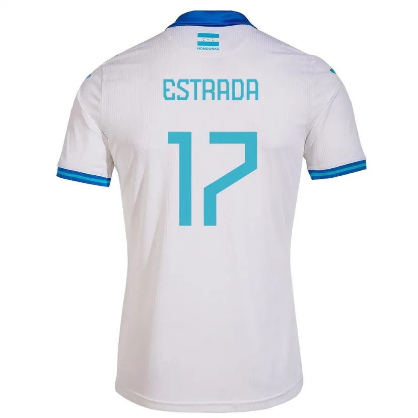 Danxen Heren Honduras Saúl Estrada #17 Wit Thuisshirt Thuistenue 24-26 T-Shirt