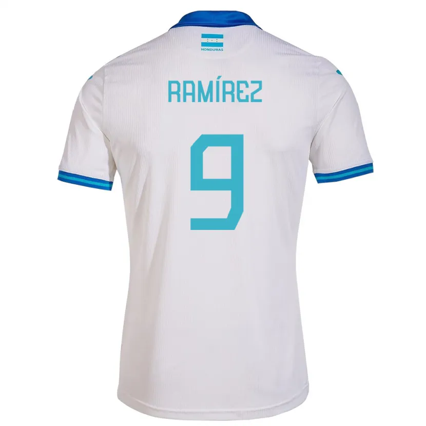 Danxen Heren Honduras Truimali Ramírez #9 Wit Thuisshirt Thuistenue 24-26 T-Shirt