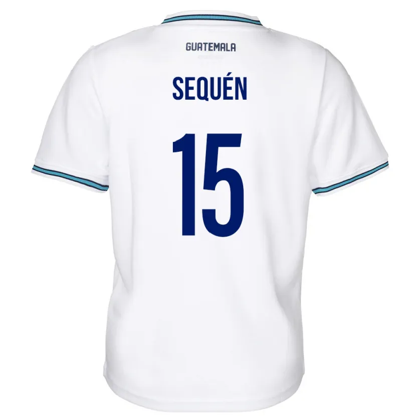 Danxen Heren Guatemala Marlon Sequén #15 Wit Thuisshirt Thuistenue 24-26 T-Shirt