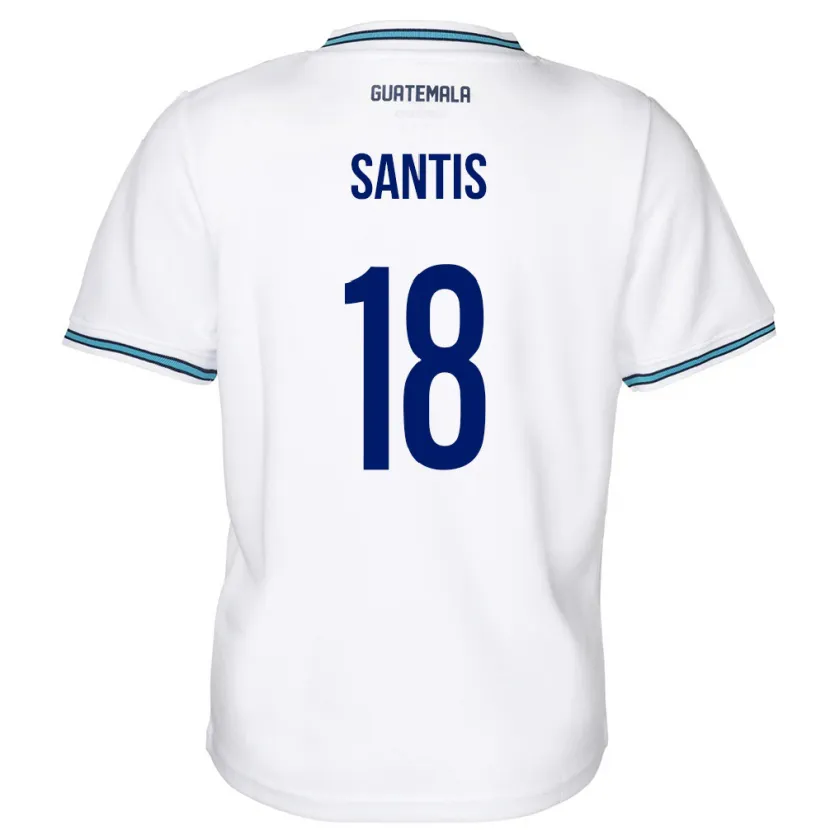 Danxen Heren Guatemala Óscar Santis #18 Wit Thuisshirt Thuistenue 24-26 T-Shirt