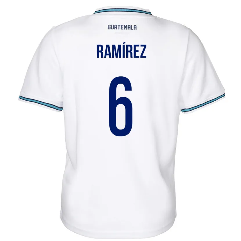 Danxen Heren Guatemala Kevin Ramírez #6 Wit Thuisshirt Thuistenue 24-26 T-Shirt