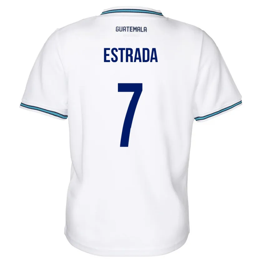 Danxen Heren Guatemala Javier Estrada #7 Wit Thuisshirt Thuistenue 24-26 T-Shirt